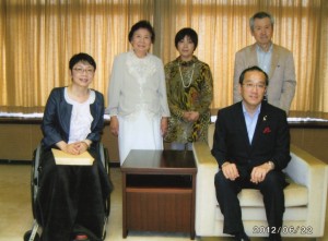 松井市長と面会2012年6月22日